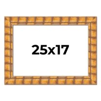 25x17 Frame Beige Real Wood Picture Frame Width 3 inches | Interior Frame Depth 0.5 inches |