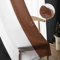 thumbnail image 5 of Brown Black White Boho Semi Sheer Curtains 108 Inch Length 2 Panels Set, Contemporary Modern Art Sheer Kitchen Curtain Privacy Voile Window Curtain for Living Room Bedroom Rod Pocket Drapes, 5 of 7