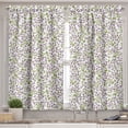 thumbnail image 2 of Ambesonne Flower Valance & Curtain, Wild Berries Botanical, 55"x24", Purple Green White, 2 of 6
