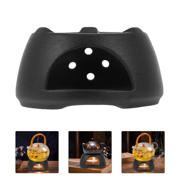 GOOHOCHY Heater Warm Tea Stove Candle Holder Practical Candle Holder 11X9X5.5CM Black