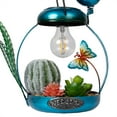 thumbnail image 4 of Alpine Corporation Solar Metal Silly Blue Bird with Garden and LED Decor, 4 of 5