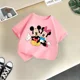 thumbnail image 3 of Camiseta de algodón de verano para niños de la marca Disney, linda y divertida camiseta de dibujos animados de Minnie para niño y niña, ropa informal de moda urbana para niños, 3 of 5