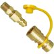 thumbnail image 1 of Propane Quick Connects Brass 3/8 Inch Natural Propane Gas Grill Hose Connector Set Grill Hoses & Regulators (Gold) (1 pc), 1 of 5