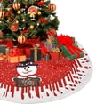 thumbnail image 3 of Christmas Tree Skirt,30 Inches Christmas Tree Skirt with Snowman,Rustic Vintage Farmhouse Christmas Decoration Ornaments for Merry Christmas Holiday Party, 3 of 5