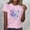 Pink, variant on Blmnix Cotton Shirts Shirts for Women Graphic T Shirts Pullover T Shirts Short Sleeve Crew Neck White Womens Oversized Tee Shirts,XXL