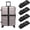 Black, variant on 4 Pcs Luggage Straps for Suitcases, Adjustable Connector Strap Buckle Travel Suitcase Bag Belt Accessories Connect, Red