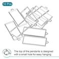 thumbnail image 3 of Uxcell 48x20mm Rectangle Hollow Resin Pendants Frames for DIY Crafts Silver Tone 10 Pack, 3 of 5