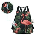 thumbnail image 5 of FORMRS Women's Travel Backpack Purse Anti-Theft Hidden Pockets Casual Shoulder Bag, Red Flamingo Pattern, 5 of 7