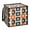 Orange And Navy Blue Shapes, variant on Home Organizer Foldable Fabric Storage Bin With Handle Simple Vector Art Style