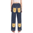 thumbnail image 3 of FORMRS Women's Pajama Pants with Pockets Soft Comfy Loungewear Sleep Bottom, Sizes S-2XL, Orange Cat Planet, 3 of 8