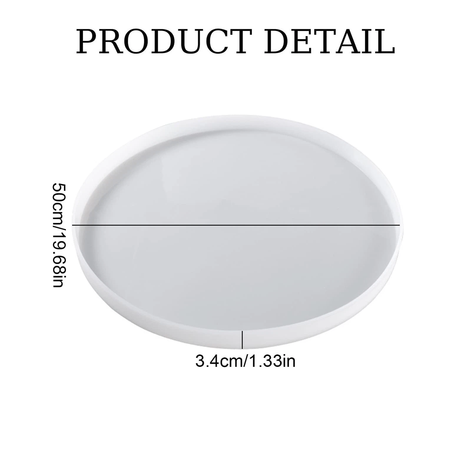 Large Round Silicone Tray Molds For Epoxy Resin DIY Home Decor Crafts Transparent