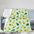 thumbnail image 5 of Cute and Simple Avocado Pattern Throw Blanket Soft Lightweight Cozy Premium Flannel Warm Bed Blanket for Bedroom Living Couch All Seasons 80"X60", 5 of 6