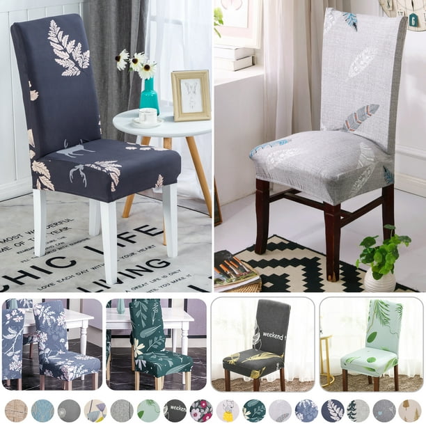 1 2 4 6pcs Elastic Dining Chair Covers Slipcovers Kitchen Chair Protective Covers Walmart Com Walmart Com