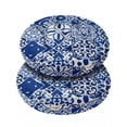 thumbnail image 1 of Vargottam Coussin de Sol - Pouf Rond en Coton de 22 Pouces avec Mousse à Mémoire de Forme, Coussin de Sol Capitonné pour Méditation et Décoration Intérieure - Patchwork Boho Bleu, 1 of 7