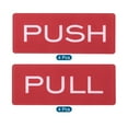 thumbnail image 3 of Uxcell Push Pull Door Sign Acrylic Self Adhesive Rectangle Sticker Red 8 Pack, 3 of 6