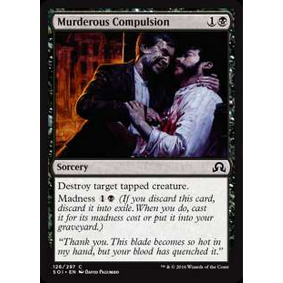 MtG Shadows Over Innistrad Common Murderous Compulsion #126