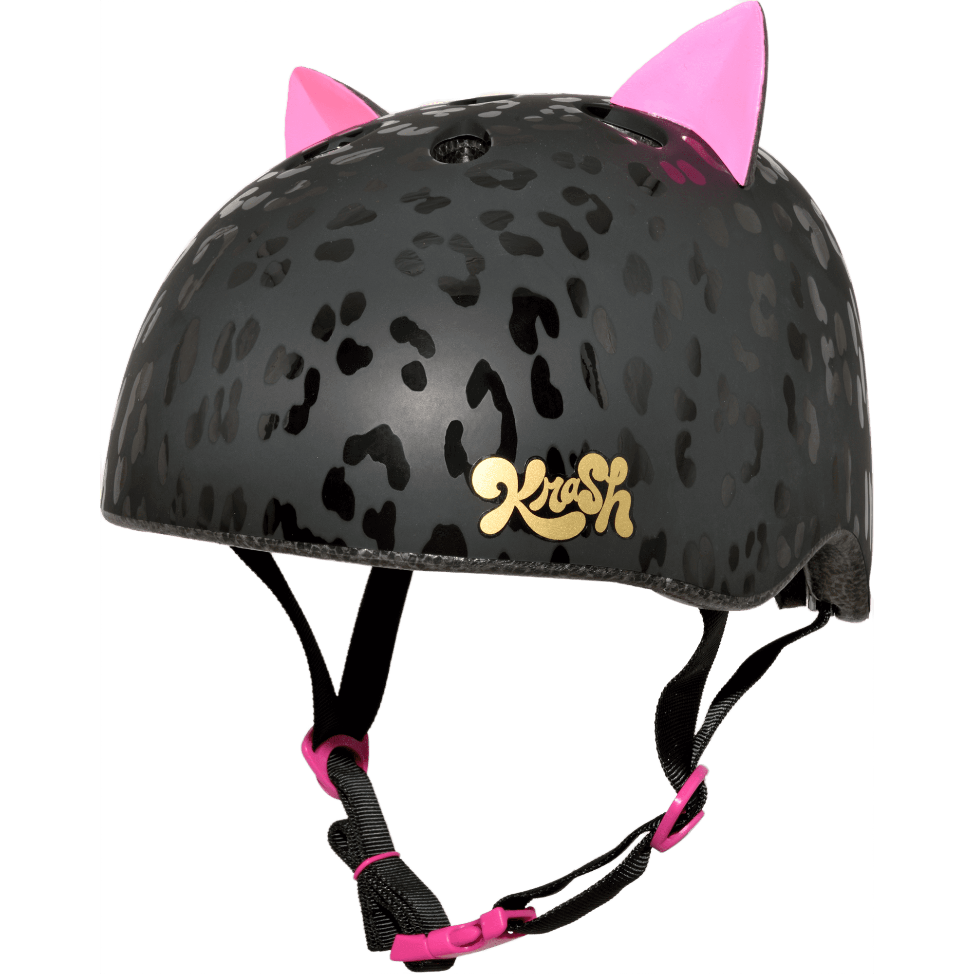 Pink w/ Ears Size Youth 54-58CM 8+ Krash Bike and Skate Helmet By C-Preme 