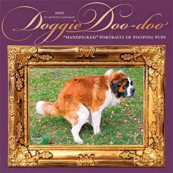Doggie Doo Doo | 2027 12x24" (Hanging) Wall Calendar | Plastic-Free