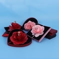 thumbnail image 2 of Romantic Red Rose Flower Ring Box Gift for Her Foldable Heart Jewelry Case Holder for Proposal Engagement Wedding Valentine's Day-Red, 2 of 10
