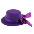 thumbnail image 2 of Sombrero de bombín Ropa Gorras Fascinator Accesorios para muñeca Muñeca , Púrpura Yotijar BJD Doll Bowler Hat, 2 of 9