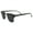 Black-Smoke, variant on Phuket Polarized Sunglasses for Men or Women Semi Silver Metal-Rimmed Black Frame w/ Smoke Lens