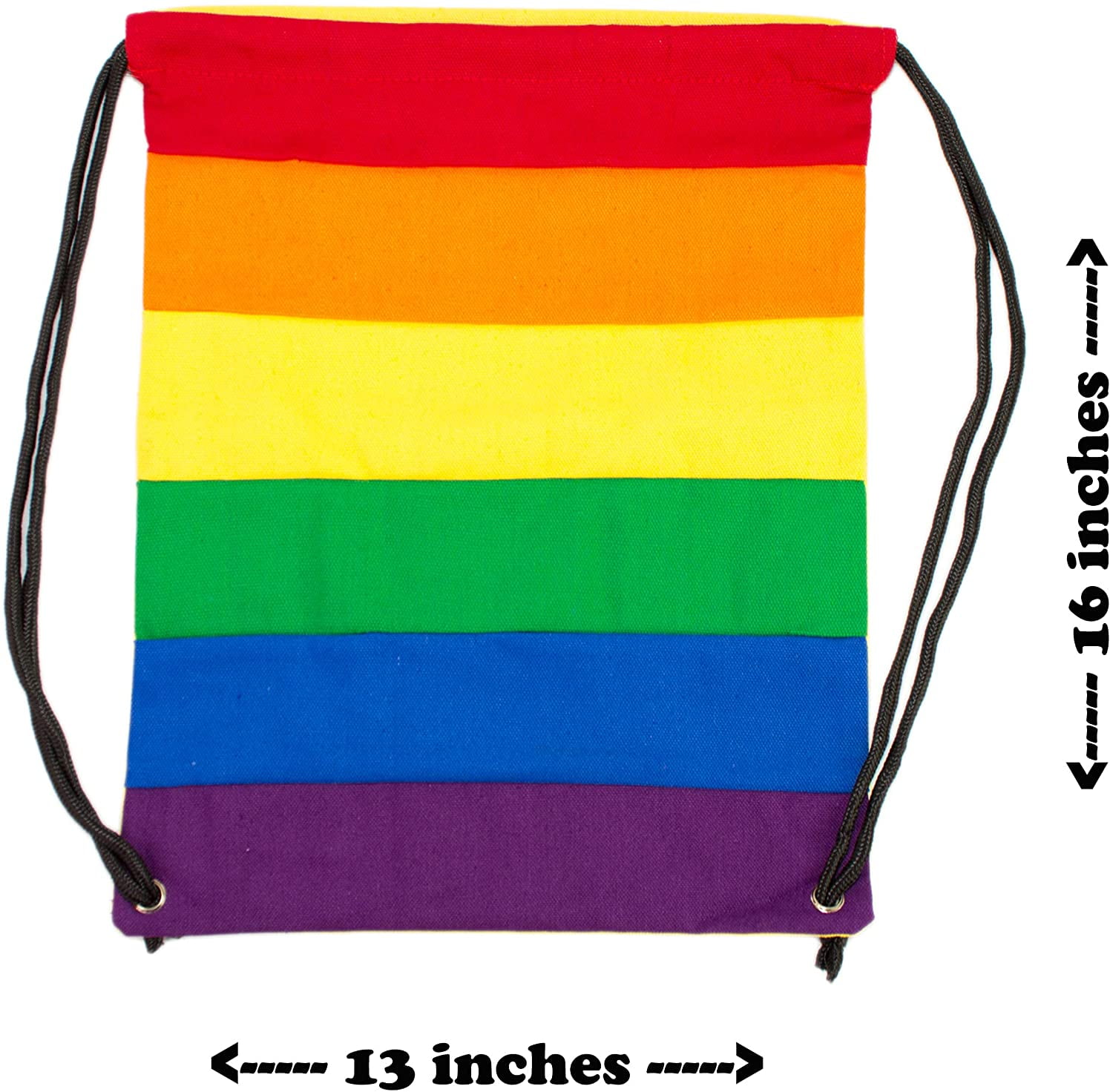LGBT Gay Pride Rainbow Flag Ripped Drawstring Pack Beam Mouth Gym Sack Rucksack Shoulder Bags For Men & Women 