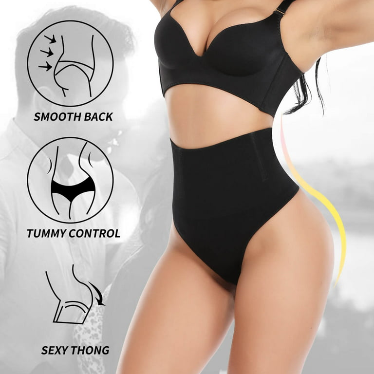 VASLANDA 2 Pack Womens Waist Cincher Body Shaper Trainer Girdle Faja Tummy  Control Underwear Shapewear Thong Panty 