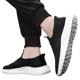 thumbnail image 1 of Slip-Ons slip-Ons punto técnico deportivas informales para correr zapatos (Blanco y 45), 1 of 9