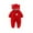 23Red, variant on Baby Rompers Unisex Fleece Hooded Cute Newborn Onesie Winter Warm Bear Ear Solid Outfit Outwear Jumpsuit Snowsuit
