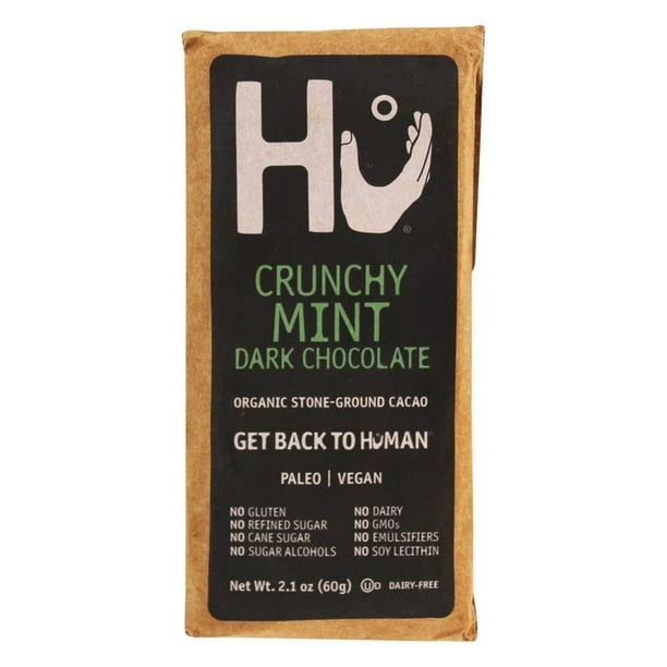 Hu - Barre de Chocolat Noir Biologique Menthe Croquante - 2,1 oz.
