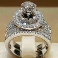 thumbnail image 3 of Zirconia Wedding/engagement Ring Set For Woman-size 10, 3 of 5