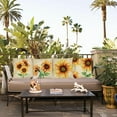 thumbnail image 3 of Set of 4 Sunflower Decorative Throw Pillow Covers 12x12 Inch Plant Pillow Covers Linen Square Pillow Cases Summer Flower Outdoor Sofa Couch Home Bed Decor Cushion Covers (12 by 12), 3 of 6