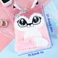 thumbnail image 3 of FeiraDeVaidade Fox  Plush Notebook - Sparkly Journal Fox Diary for Girls Kids Gift Embroidery Fuzzy A5 Secret Lined Notebook, 3 of 7