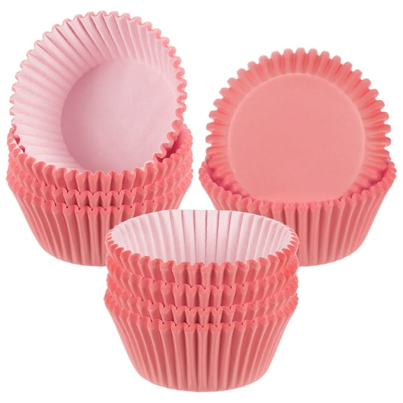 Uxcell 200-Pack Standard Cupcake Liners for Baking, Greaseproof Cupcake Wrappers for Wedding/Birthday/Party/Christmas[Pink]