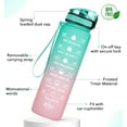thumbnail image 6 of GEDUX 32oz Motivational Water Bottle with Time Marker BPA Free Tritan Reusable Sports Bottle, Leak Proof & One-Click Open Lid, Wide Mouth with Carry Strap for Gym Travel Running, 6 of 8