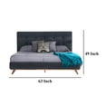 thumbnail image 6 of Adia Platform King Bed, Dark Gray Button Tufted Polyester Upholstery, 6 of 7