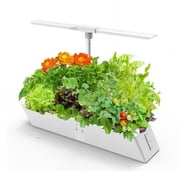 Adoolla Indoor Herb Garden Kit, 12 Pods Hydroponics Growing System with Two-Way Grow Light & Timer