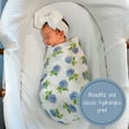 thumbnail image 5 of LollyBanks Blue Hydrangea Baby Muslin Swaddle Blanket 100% Muslin Cotton 47"x47" 1 Pack, 5 of 7