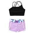 thumbnail image 3 of Zaldita Kids Girls 2 Piece Dance Outfit Printed Camisole and Booty Shorts Set Sports Bra Active Butterfly 8, 3 of 7