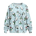 thumbnail image 4 of HELLHERO Christmas Penguin Print Women Crewneck Sweatshirt Oversized Long Sleeve Pullover Tops Comfy Fall Clothes 2025 Fashion Size XXXL, 4 of 7