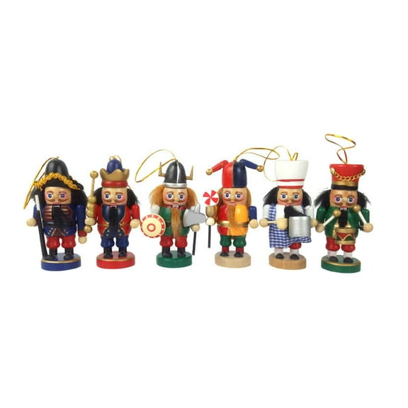 Gymnture 6PCS Nutcracker Xmas Hanging Soldier Ornaments for Indoor Winter Decor