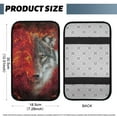 thumbnail image 5 of Yuyamidu Fire Wolf Arm Rest Cover Car Center Console Pad Anti-Scratch Car Center Console Cover for Most Sedan Truck SUV Warm Car Auto Accessories Armrest Cushion Cover, 5 of 7