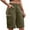 Coffee, variant on APEXFWDT Womens Bermuda Shorts Casual Elastic Waist Wide Leg Shorts Knee Length Summer Cargo Shorts with Pockets S-2XL