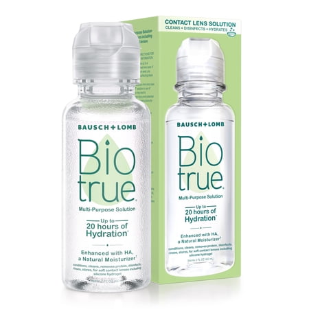 Biotrue Original Multi-Purpose Contact Lens Solution and Cleaner with Lens Case, 2 fl oz