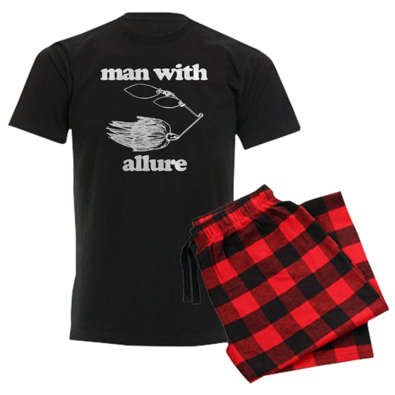 CafePress - Man With Allure Men's Dark Pajamas - Men's Dark Loose Fit Cotton Pajama Set