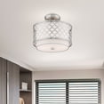 thumbnail image 3 of Livex Lighting Arabesque 2 Light Semi Flush Mount in Brushed Nickel, 3 of 9