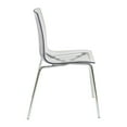 thumbnail image 4 of LeisureMod Ralph Mid-Century Dining Chair with Chrome Base in Clear, Set of 2, 4 of 10