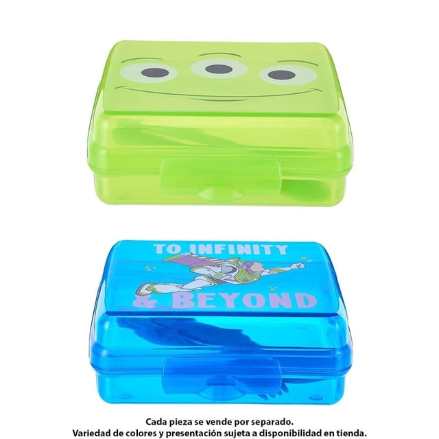 Contenedor Toy Story Cuadrado de Plástico con Cuchara y Tenedor para Sándwich