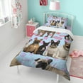 thumbnail image 4 of French Bulldogs Duvet Cover and Pillowcase Set for Single Bedding, Bedroom Accessories for Kids Teens, 4 of 5