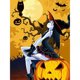 thumbnail image 1 of Pintura de diamante 5D DIY Kit de brujas de taladro redondo completo decoración del hogar 30x40cm, 1 of 9